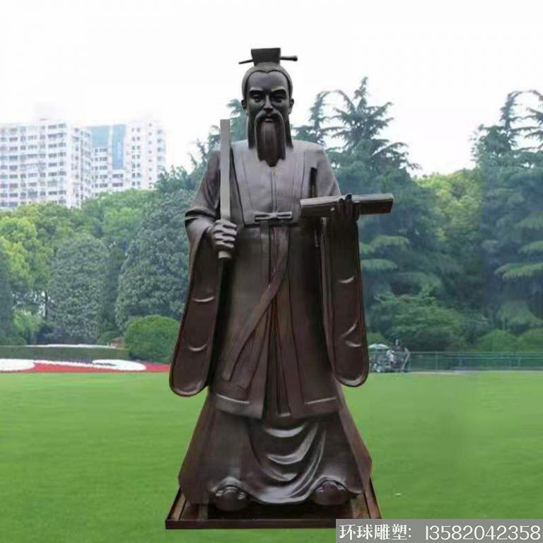 玻璃鋼古代人物仿銅雕塑 廣場擺件